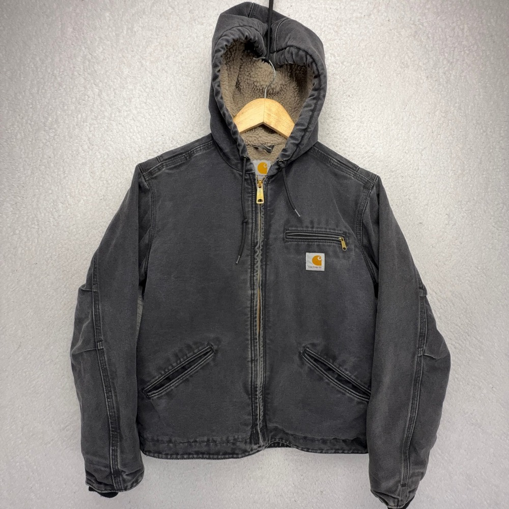 Carhartt Sierra Jacket Sherpa Lined Womens Small WJ141 BLK Black